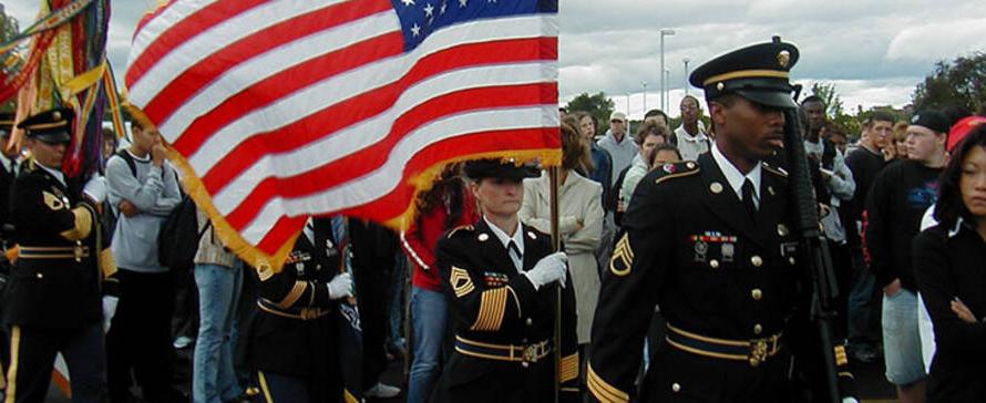 Photo of color guard.